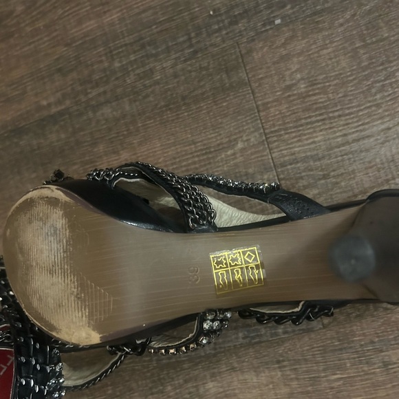 Jeffrey Campbell “Burbs Chain” 8.5 great condition worn twice heels (39 Euro sz) - Picture 5 of 14